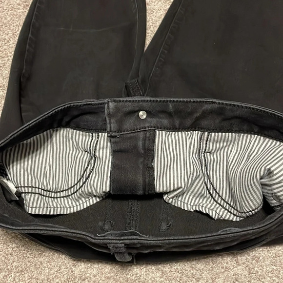 Talbots Black Denim Jegging Rhinestone Ankle Buttons 4 - Picture 10 of 13